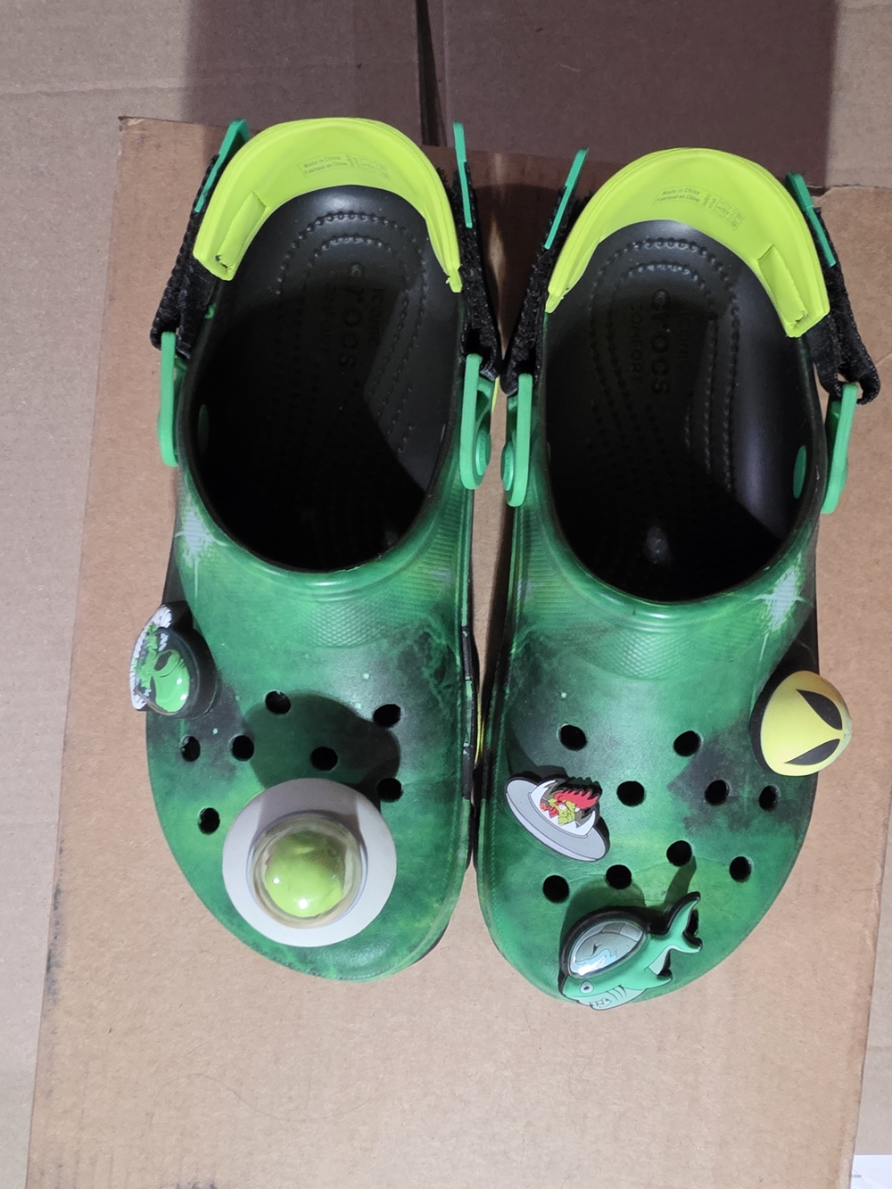 Crocs x Ron English all-terrain clog 'area 54 green galaxy'